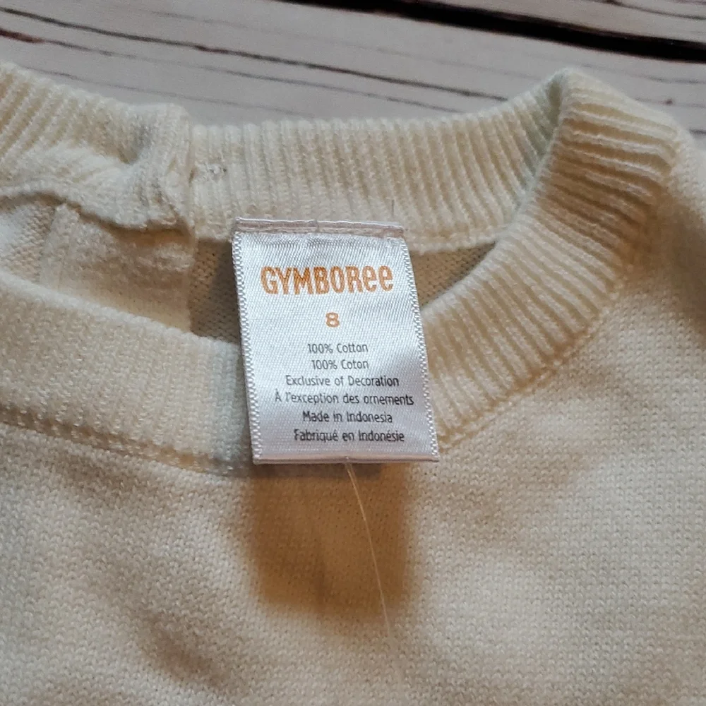 🆕️Gymboree Girla Cream Dress with Red Apple Design 🍎